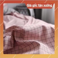 Bộ chăn ga gối Cotton Poly - Hồng Xám