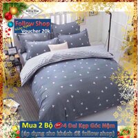 Bộ Chăn Ga Gối Cotton POLY Kovico Tam Giác GC07