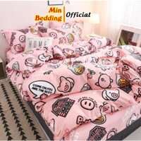 Bộ chăn ga gối Cotton poly đáng yêu, miễn phí bo chun M2, M4, M6, M8, 2M2 drap ga giường - Min Bedding