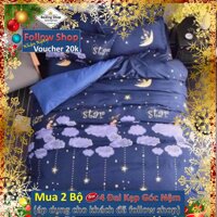 Bộ Chăn Ga Gối Cotton POLY Kovico sao star