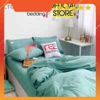 Bộ chăn ga gối Cotton TC REE Bedding CTC12 màu xanh mint giường 1m2, 1m4, 1m6, 1m8, 2m