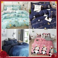 Bộ chăn ga gối đệm cotton poly nhập khẩu bộ 4 món vỏ chăn, ga , 2 vỏ gối ( chọn mẫu )