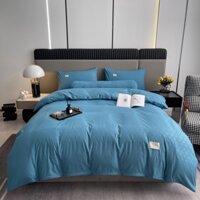 Bộ Chăn Ga Gối Đệm Cotton Tici 4 món vân chìm Lv Sang Trọng