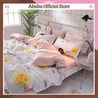 Bộ Chăn Ga Gối Đệm Cotton Xuất Khâu Bộ 4 Món Vỏ Chăn, Ga , 2 Vỏ Gối ( Chọn Mẫu ) ABUBU Abubu Official