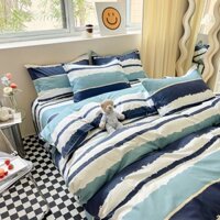 Bộ Chăn Ga Gối Đệm Sóng Xanh Hàn Quốc