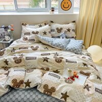 Bộ Chăn Ga Gối Đệm Thỏ Fashion Hàn Quốc