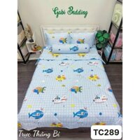 Bộ Chăn Ga Gối Drap Giường Lụa Tencel 60s - Trực Thăng Bi, Chống nhăn - kháng khuẩn - mềm mịn mát