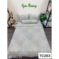 Bộ Chăn Ga Gối Drap Giường Lụa Tencel 60s - Lá Quế Vị, Chống nhăn - kháng khuẩn - mềm mịn mát
