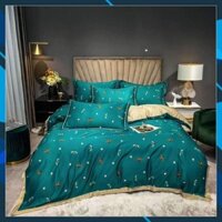 Bộ Chăn Ga Gối - Drap Giường Lụa TENCEL ( Chăn Trần Bông )