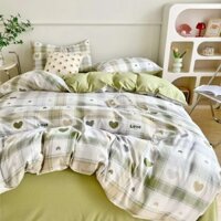 Bộ chăn ga gối đũi KAT mềm, chất liệu vô cùng thoáng mát tạo nên cảm giác nhẹ nhành thư thái hàng mới về