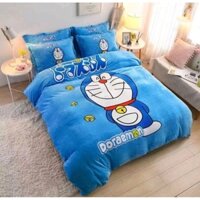 Bộ chăn ga gối ga giường mẫu doremon quả chuông xanh chần chăn và chần ga giường theo yêu cầu của khách