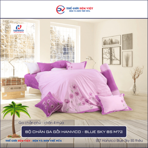 Bộ chăn ga gối Hanvico Blue Sky BS M72