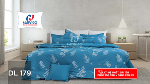 Bộ chăn ga gối Hanvico Blue Sky cotton T – DL179