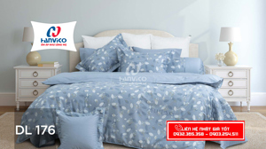 Bộ chăn ga gối Hanvico Blue Sky cotton T – DL176
