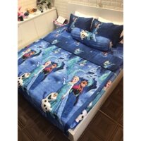 Bộ Chăn Ga Gối Hè Thu - Elsa Xanh