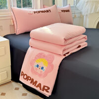 Bộ chăn ga gối HELLO SUMMER Đũi Trần Hàn Quốc sẵn tại Sam-Store