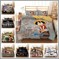 Bộ chăn ga gối hoạt hình One Piece Monkey D Luffy Quilt Cover Vỏ gối