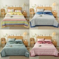 Bộ CHĂN GA GỐI Kẻ đơn giản siêu sang (chăn hè / chăn trần bông) COTTON TC (cotton thô 90% cotton) Hàng nhập MẪU MỚI NHẤT