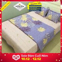 Bộ Chăn Ga Gối Kovico Cotton FREE SIZE Lá Me (Full size)