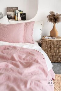 Bộ chăn ga gối Linen Premium màu Dusty Pink