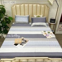 Bộ Chăn Ga Gối Lụa Tencel Nhật 3 món Ga Trải Giường Lụa Cao Cấp Mát Mịn M2 - M6 - M8 - 2M2