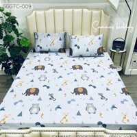 Bộ Chăn Ga Gối Lụa Tencel Nhật 3 món Ga Trải Giường Lụa Cao Cấp Mát Mịn M2 - M6 - M8 - 2M2