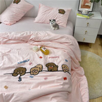 Bô Chăn Ga Gối Nệm Mẫu Mới Mùa HÈ Phong Cách Nhẹ Nhàng Mềm Mại Mát Mẻ Cho Gia Đình