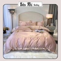 Bộ Chăn Ga Gối Phi Lụa Thêu Họa Hoàng Gia 4 Món Nhập Khẩu -  Bảo Nhi Bedding