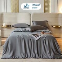 Bộ chăn ga gối Tencel Dric cao cấp HELINA gồm 1 ga giường, 2 vỏ gối và 1 chăn chần bông hè, sang trọng, thoáng mát