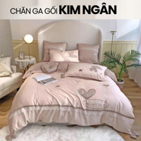 BỘ CHĂN GA GỐI TENCEL TÌNH YÊU CỦA NÀNG MƠ MÔNG-KIM NGÂN