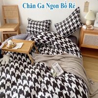 Bộ chăn ga gối trải giường 1m6 1m8 cotton poly, HUTA bộ vỏ chăn ga gối đệm Thoáng Mát Mềm mịn (Không Kèm Ruột)
