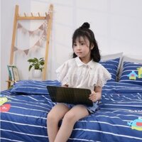 Bộ chăn ga gối trẻ em Sông Hồng chất cotton - 180x200