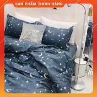 Bộ chăn ga gối vũ trụ, bộ ga giường cotton 3d bo chun miễn phí MSP83930