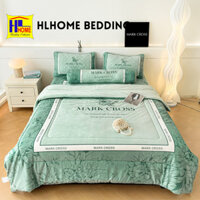 Bộ chăn ga nỉ nhung 5 món chần bông Markcross siêu dày, siêu mịn - CÓ TÁCH LẺ SET