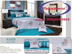 BỘ CHĂN GA SATIN SL7-517B 1.8m