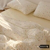 Bộ Chăn Ga Và Vỏ Gối cotton Phong Cách Công Chúa Xinh Xắn