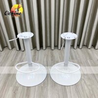Bộ Chân Ghế Chụp Hình, Chân Ghế bar Màu Trắng Tùy Chỉnh Độ Cao Từ 60-80Cm (Có Sẵn)
