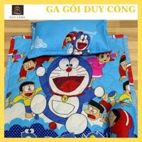 Bộ chăn gối doraemon chất lượng cao poly cotton cho bé đi học có ruột gối 0-5 tuổi - ga gối Duy Công