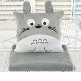 Bộ chăn gối văn phòng 3 trong 1 Totoro vuông (xám)