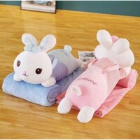 Bộ chăn gối văn phòng chuột Hamster, Heo xinh. Gấu bông đẹp chất vải miniso thao tác đơn giản.-  𝐁𝐔𝐍𝐍𝐘
