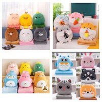 Bộ chăn gối văn phòng thú tròn Fhome 186