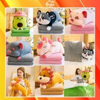 Bộ chăn gối văn phòng tiện dụng dễ thương CH01
