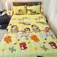 bộ chăn hè cotton poly 4 món 1 ga ,2 vỏ gối đầu ,1 chăn hè