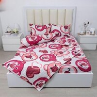 Bộ Chăn Hè Cotton Poly 5 Món Gồm Chăn Hè Trần Bông, Ga Chun, Vỏ Gối Đầu, Vỏ Gối Ôm