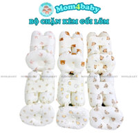 Bộ chặn kèm gối bông xô Muslin Oganic vải mềm mại thoáng mát hàng Việt Nam MOM4BABY
