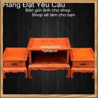 Bộ chân loa kê chữ nhật phòng khách gỗ hương - Hàng đặt