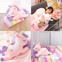 Bộ Chăn Mền Gối Gấp Gọn Unicorn 2 Trong 1, Nhiều Mẫu Siêu Hot, Hàng Cao Cấp