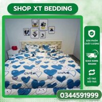 Bộ Chăn Phao Tim Xanh