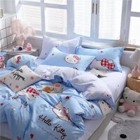 Bộ Chăn Ra gối Cotton Poly Mẫu Kitty Xanh bộ chăn ga gối cotton poly Kitty xanh  bộ chăn ga gối  chăn ga gối chăn ga gối cotton vỏ chăn ga gối chan ra goi  giảm giá chăn ga khuyen mai chăn ga bộ chăn ga gối đẹp shop Gấu Mẹ