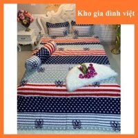 Bộ chăn ra vỏ gói 5 món hình cờ mỹ